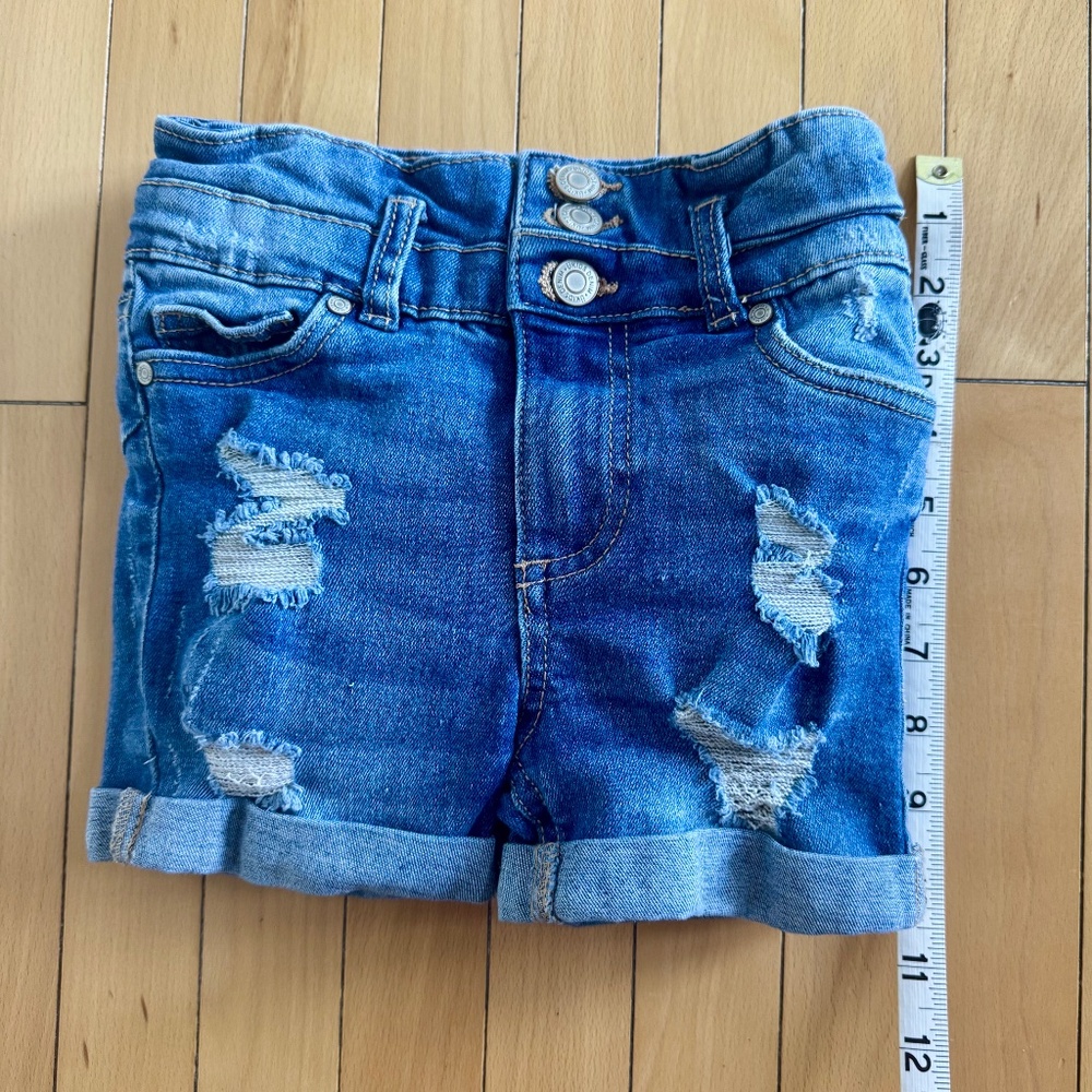 3 for $12 Blue Denim Kids Shorts Urban Kids Size 4 Elastic Waist and Zipper Fly - Picture 10 of 10
